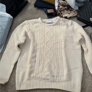 Old Navy Men's Textured Cream Sweater